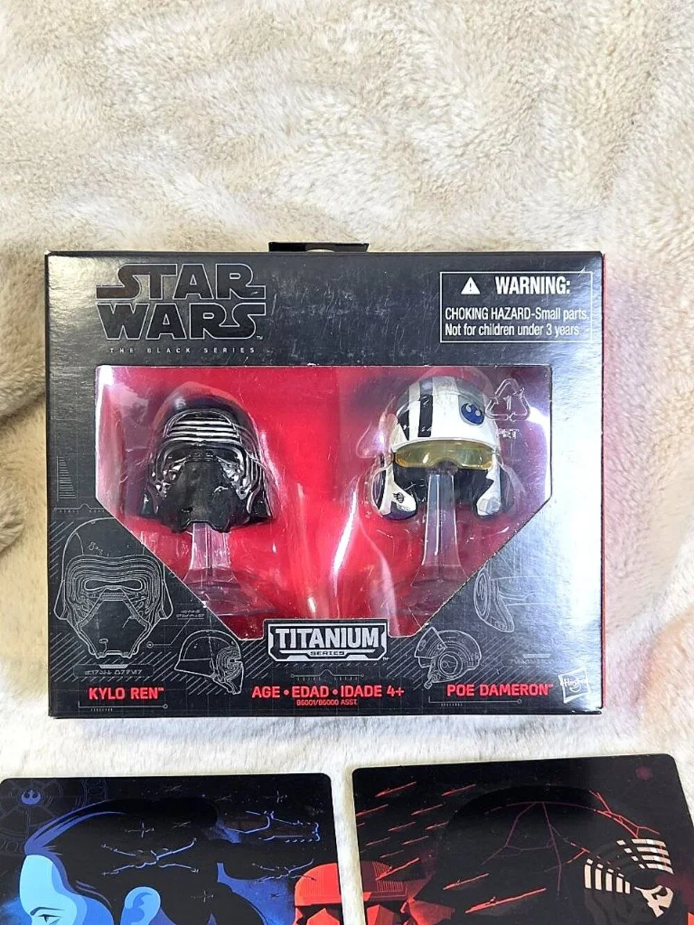 Star Wars Black Series Helmets - Poe & Kylo Ren - & 2 Collectible Movie Tickets